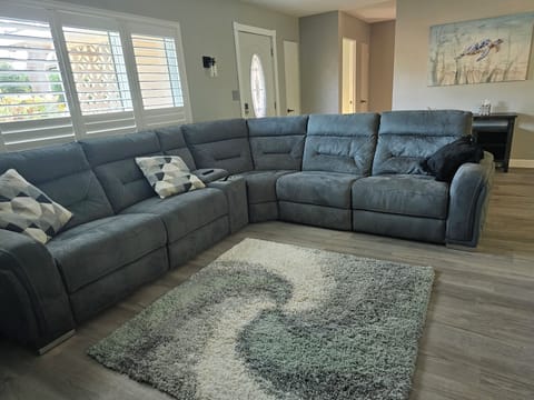 Completely remodeled home, all new. 3 electric recliners in sofa