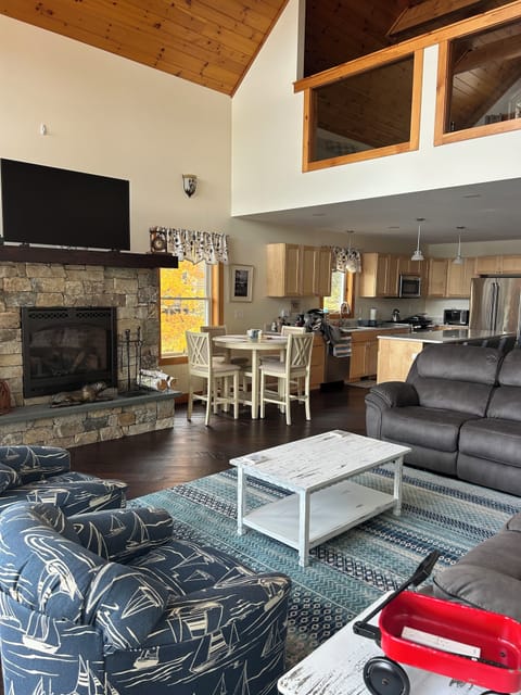 Living room and kitchen