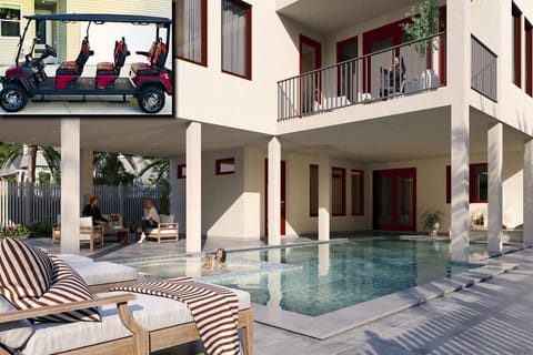 Realistic rendering of the spa/pool area.