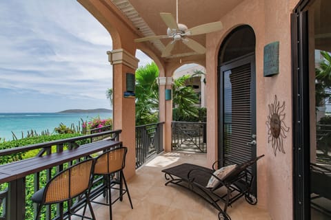 Patio with views of Buck Island