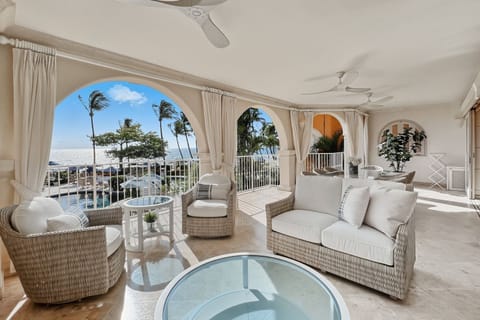 A large, covered terrace, perfect for afternoon meals
