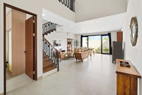 Villa, 3 Bedrooms, Pool View | Living area | 55-inch Smart TV with cable channels, Netflix, streaming services