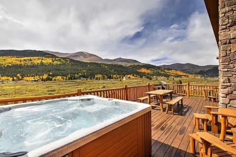 Enjoy the scenery while relaxing in a hot tub