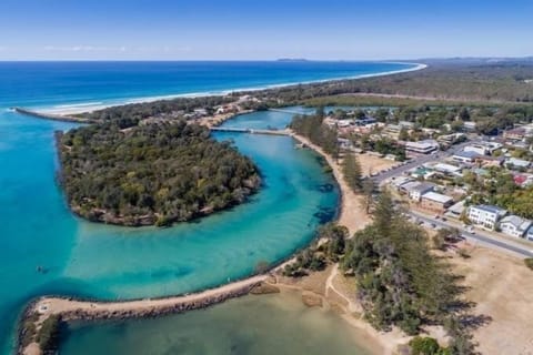 Brunswick heads river / aerial view