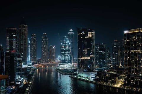 Beautiful skyline from the apartment”
