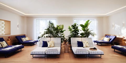 Sauna, steam room, body treatments, hot stone massages, sports massages