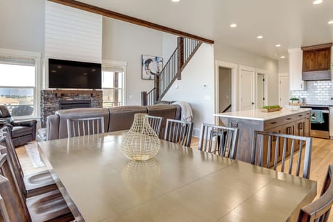 Dining Area | 3-Story Home | Open Floor Plan | Central A/C & Heating