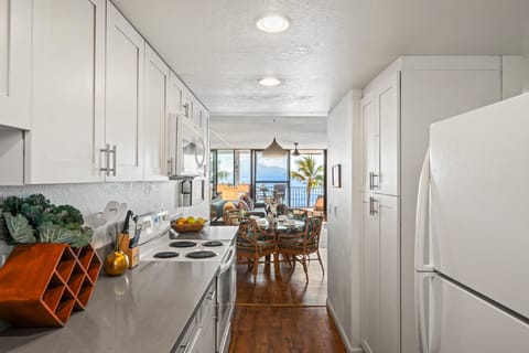 Fully Equipped Kitchen with Ocean View from Dining Area