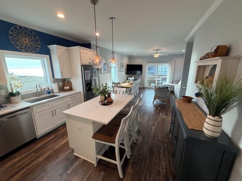 Perfect for groups up to 14 with enough dining and seating for everyone.