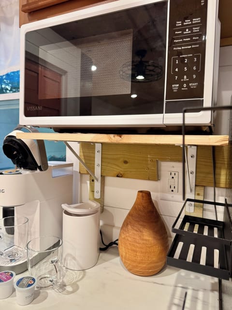 Kitchenette with microwave