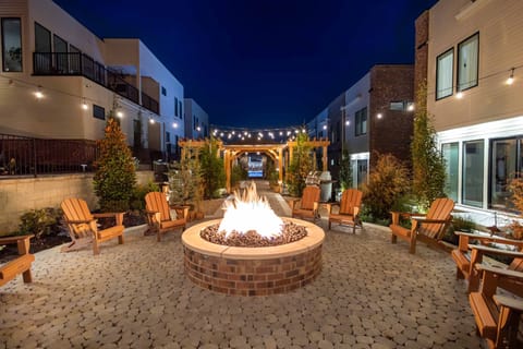Shared fire pit perfect for winding down in the evening
