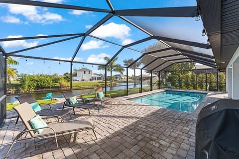 Stunning back yard with serene water views!