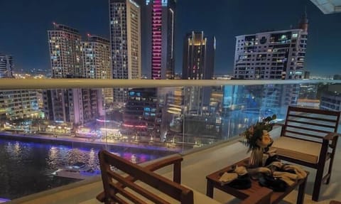 Luxury Apartment, Balcony, Marina View | Balcony