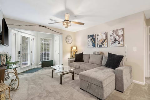 Curl up in the inviting living room & stream your favorites on the smart TV​