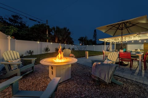 The Fire table is ready for your endless enjoyment in the evenings. 