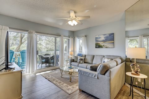 Living Room with balcony access