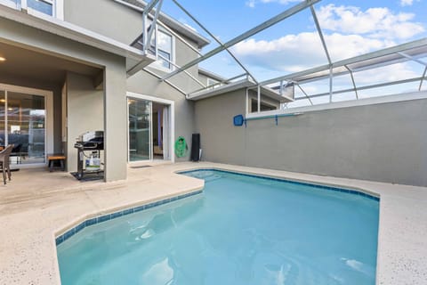 Step outside and unwind in your own enclosed pool oasis.