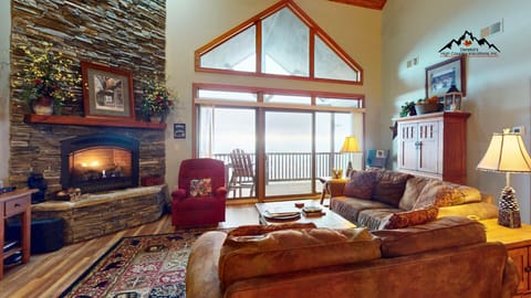 1 Living Room with Fireplace and Comfy Couches