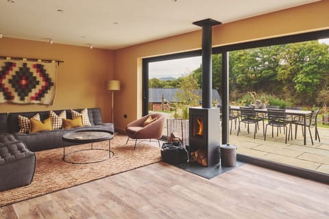 The living space at Hay Barn, Powys