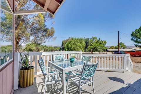 Lake Elsinore Vacation Rental | 2BR | 1BA | Steps Required | 850 Sq Ft
