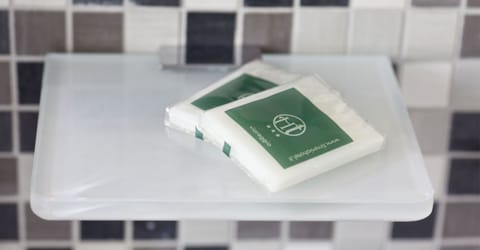 Shower, eco-friendly toiletries, hair dryer, towels