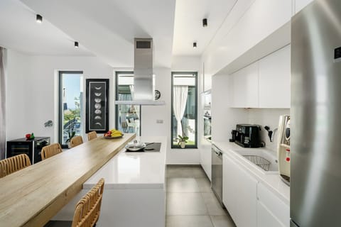 Fully equipped kitchen with modern appliances