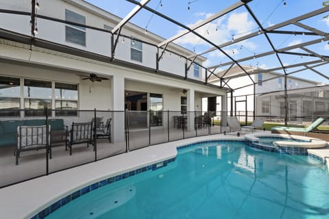 Private screened-in pool and spa with plenty of space to relax and unwind
