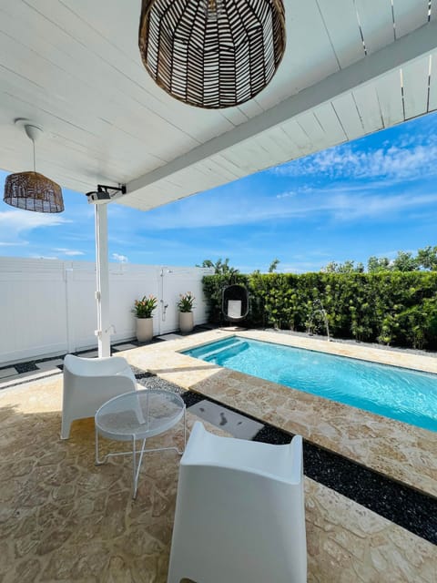 Pool, view from hammock.
