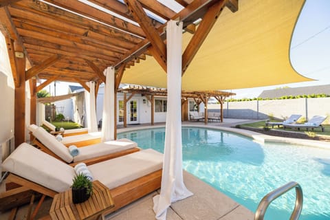 Lounge by the heated pool