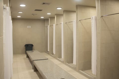 Shower, towels, soap