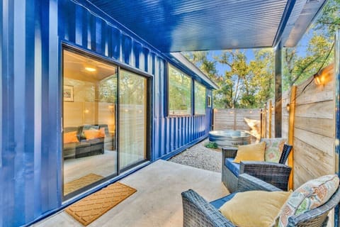 Comfy chairs on the patio