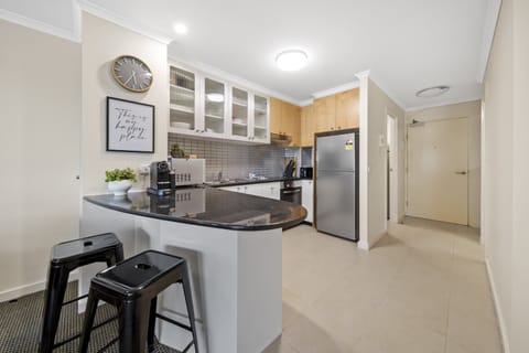 Apartment | Private kitchen | Fridge, microwave, oven, stovetop