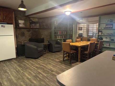 Wood burning fireplace