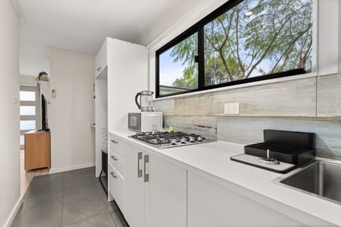 Apartment | Private kitchen | Fridge, microwave, stovetop, electric kettle