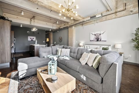 Sun-filled living space with Texas character