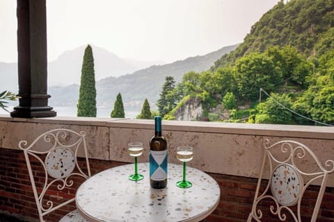 Enjoy an aperitif! The view from your private lake view terrace.