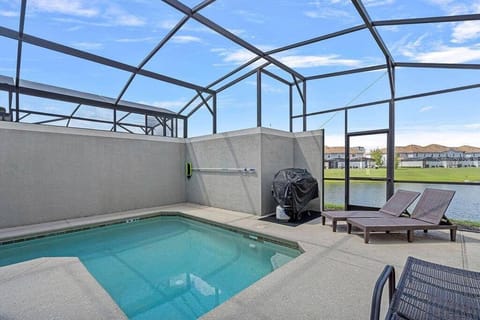 Private screened in pool