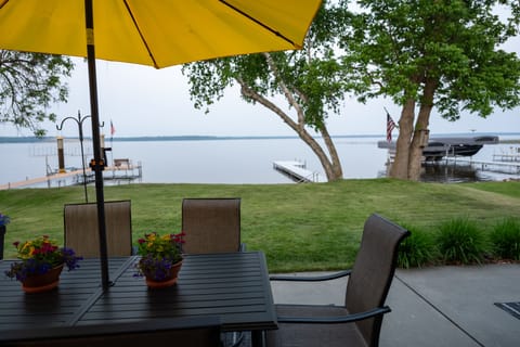 View from the patio, just steps to the water.