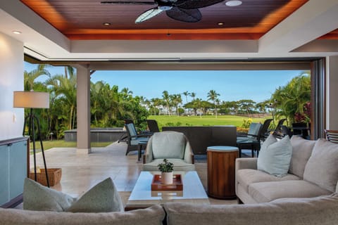 Living Room & View | Hale Nanea at Residences of Laulea, Big Island, Hawaii, by Luxus Vacation Properties