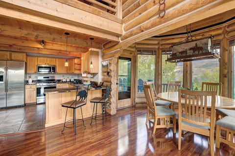 open layout of the main floor kitchen/dining/great room