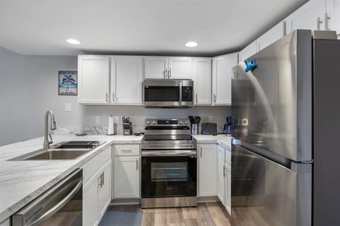 Condo, Multiple Beds, Patio (Shenanigans Shack) | Private kitchen