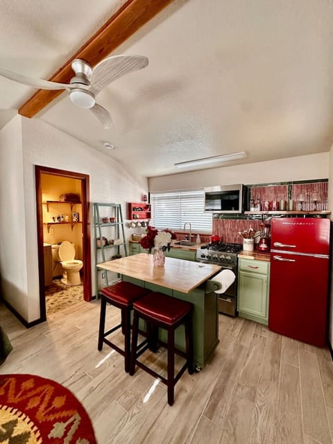 Kitchen and Seating Set-Up with Classic Appliances
