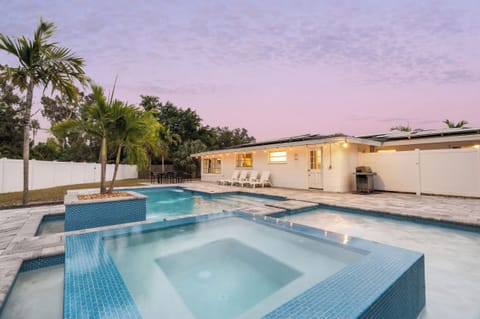 Enjoy sunset soaks in the hot tub!