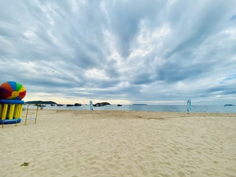 Private beach, beach bar