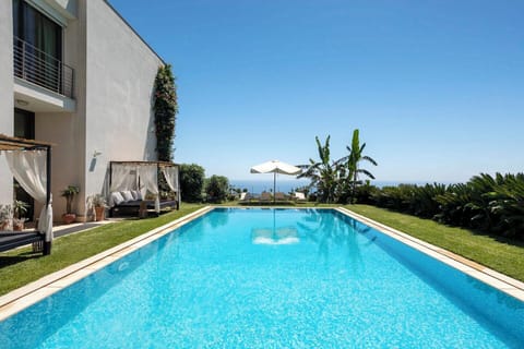 The pool and the sea.