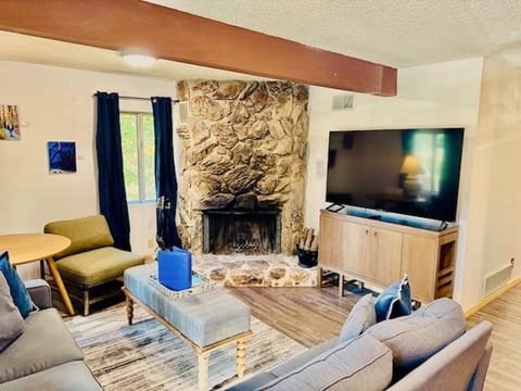 Fireplace and TV