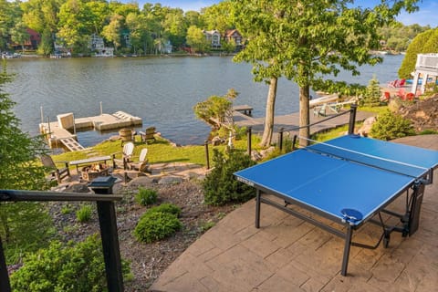 Play Ping Pong while checking out the lake