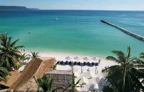 Private beach, white sand