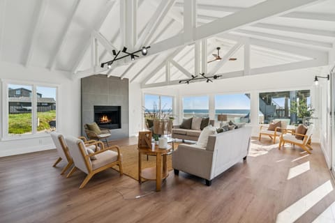 Large living Room over looking the ocean