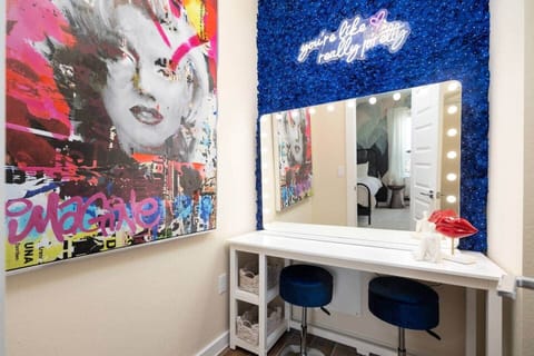 Glam Room ~ Space for two to get ready for the day or evening with optimal lighting.  